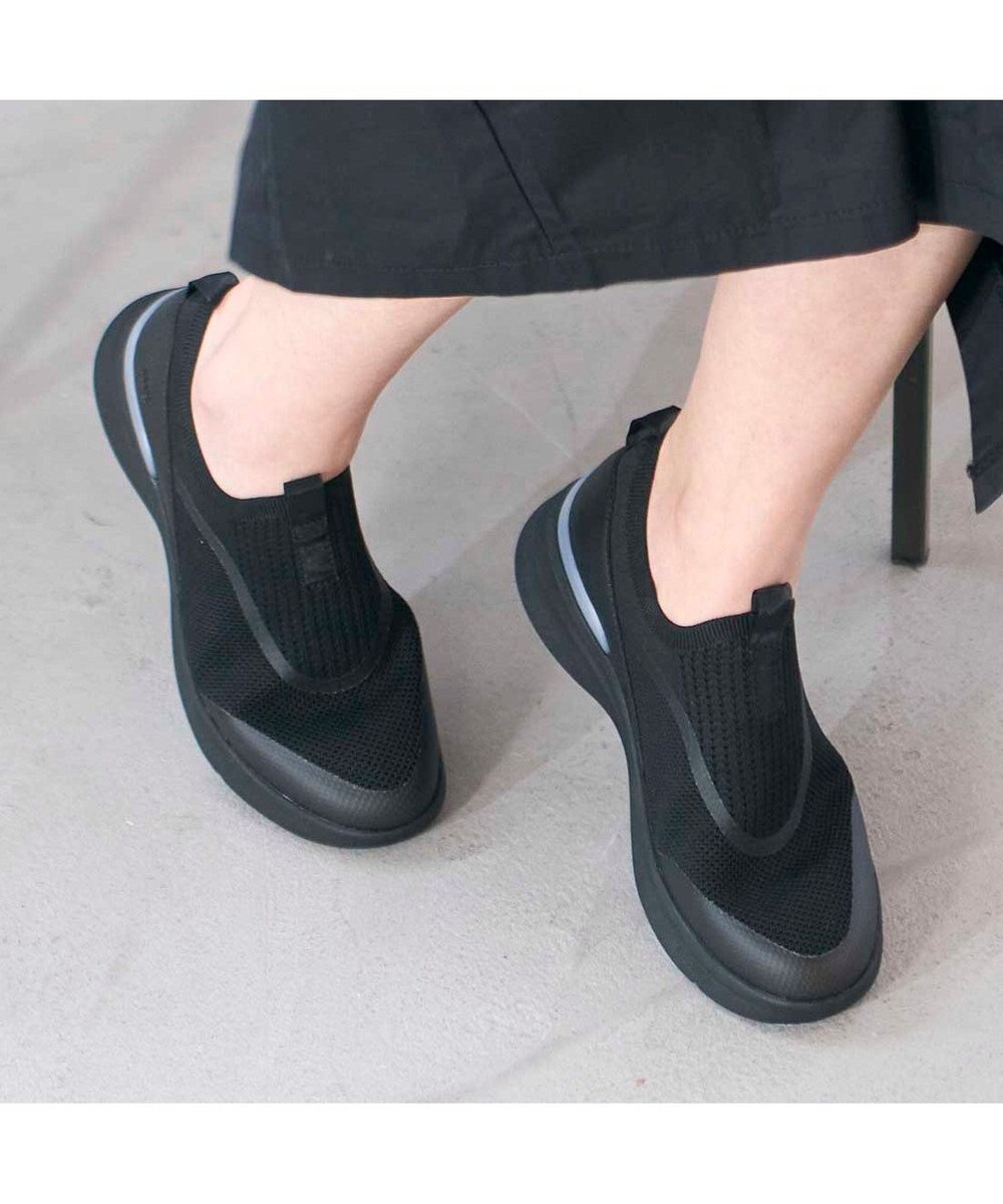 ing <ing>【レイン対応】ニットスリッポンスニーカー 