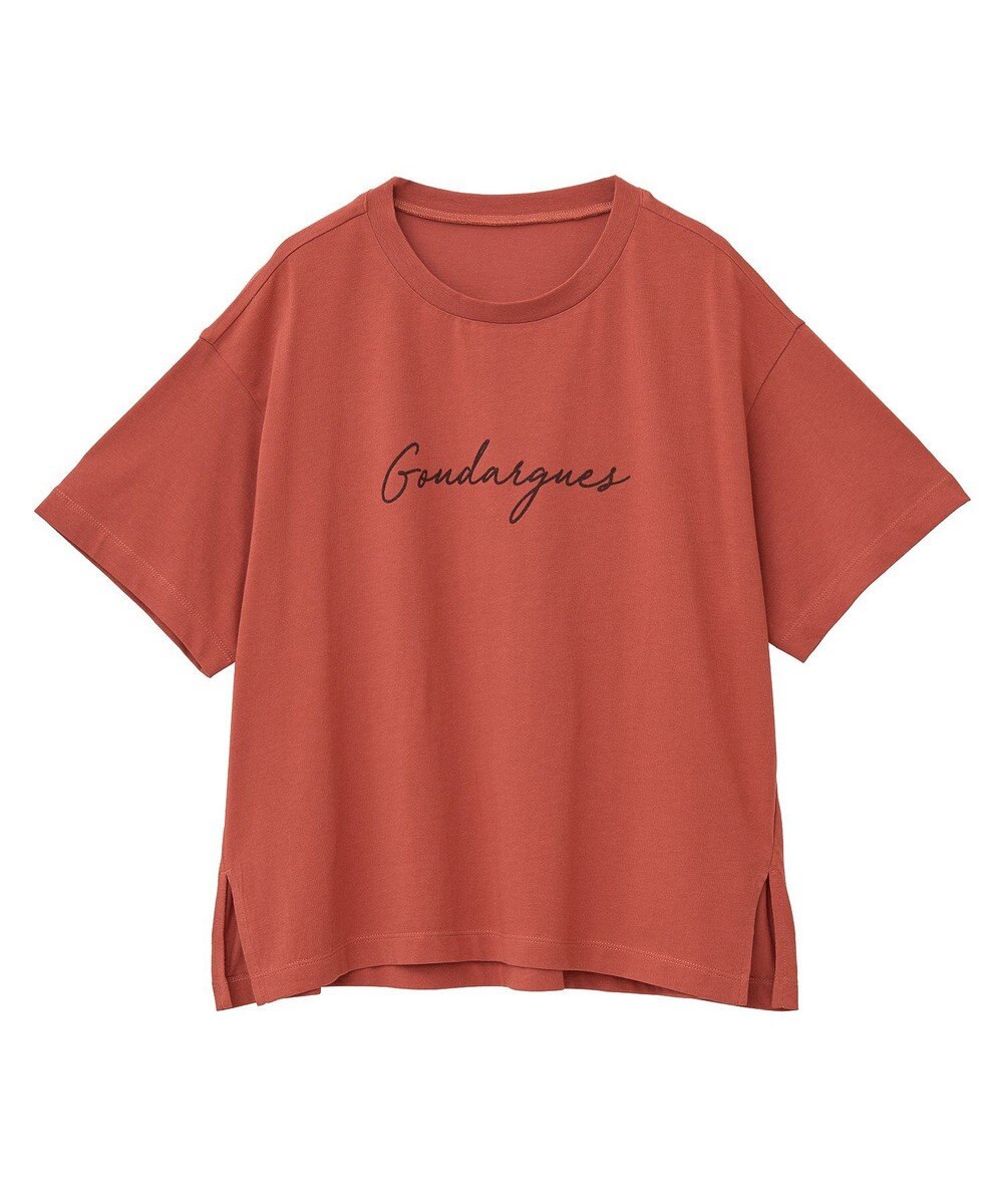 Green Parks フロッキー筆記体ロゴボックスＴシャツ 