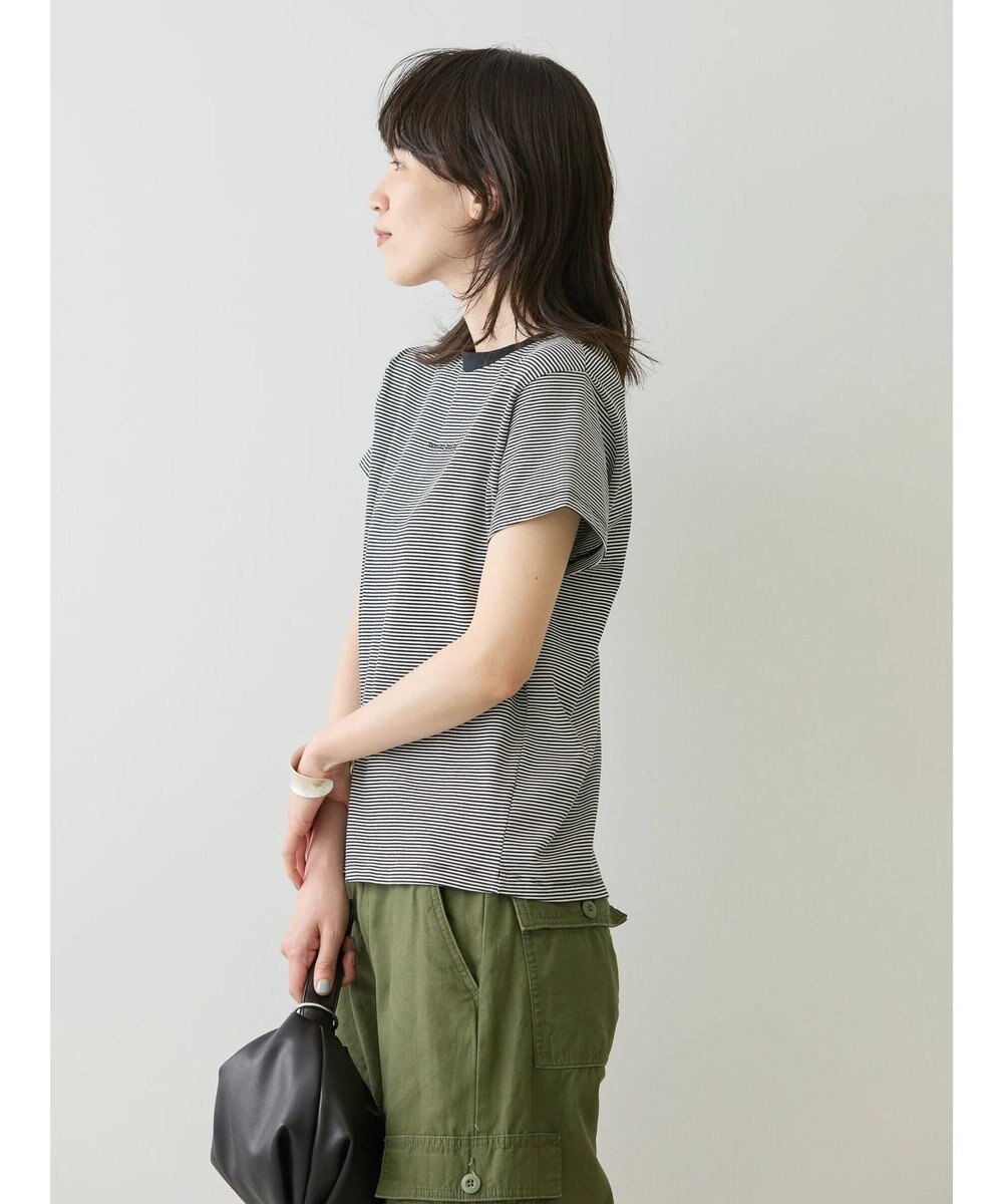 AMERICAN HOLIC 刺繍ロゴボーダープルオーバー 