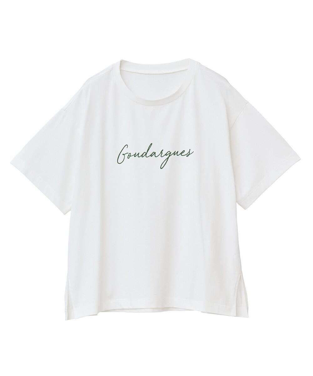Green Parks フロッキー筆記体ロゴボックスＴシャツ 