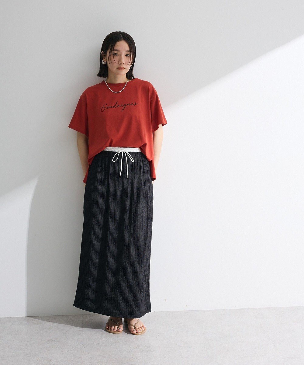 Green Parks フロッキー筆記体ロゴボックスＴシャツ 