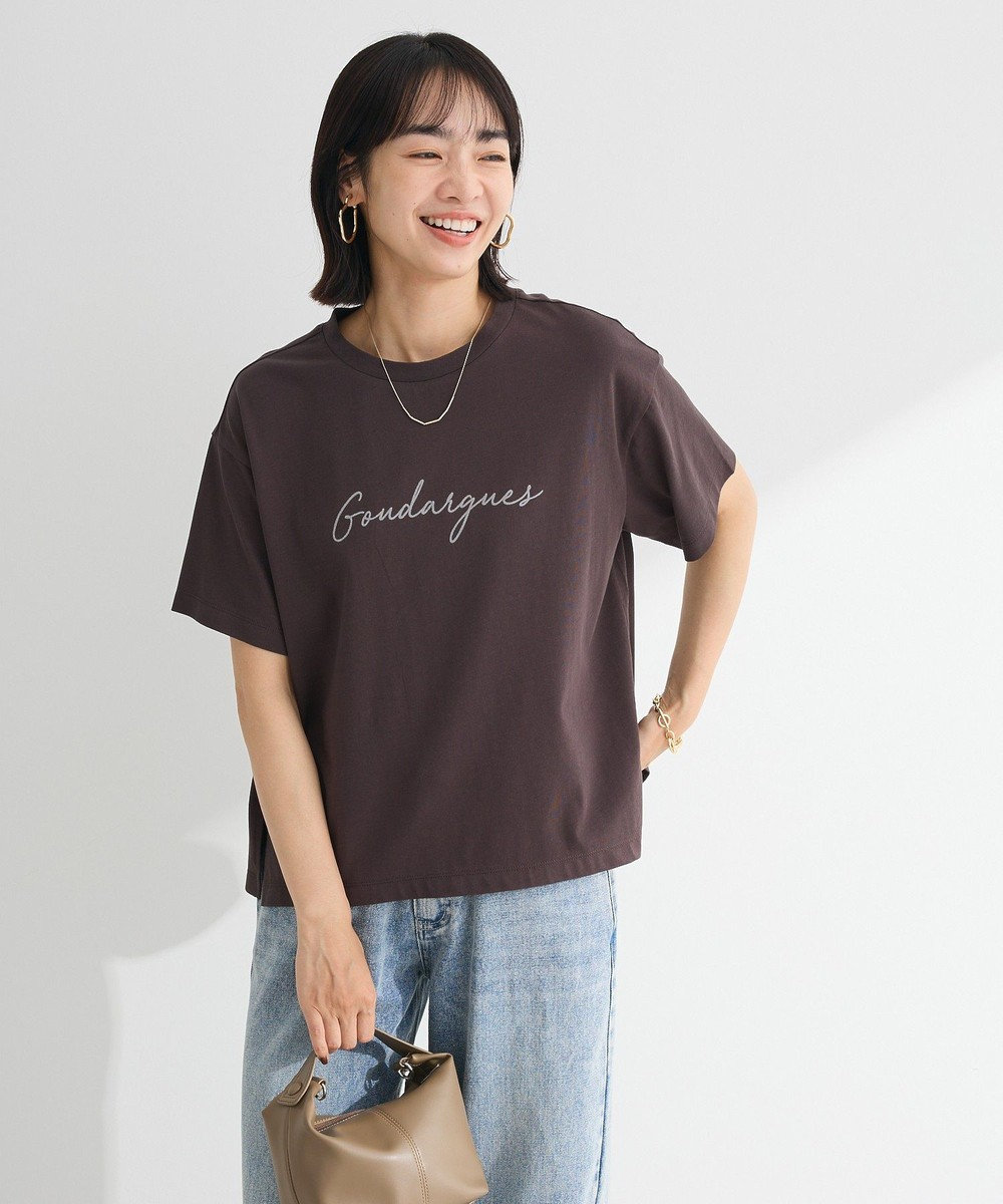 Green Parks フロッキー筆記体ロゴボックスＴシャツ 