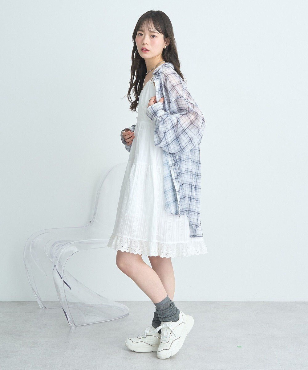 earth music&ecology シアーチェックシャツ 