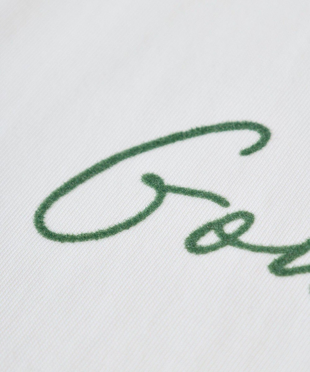 Green Parks フロッキー筆記体ロゴボックスＴシャツ 