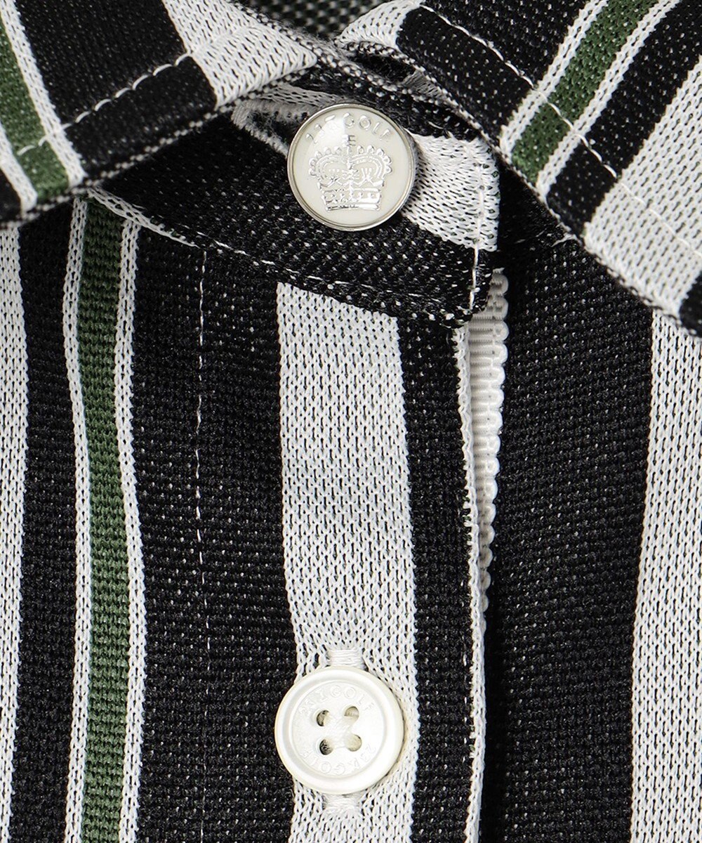 23区GOLF 【WOMEN】【吸汗速乾/ストレッチ】ストライプジャガードシャツ 