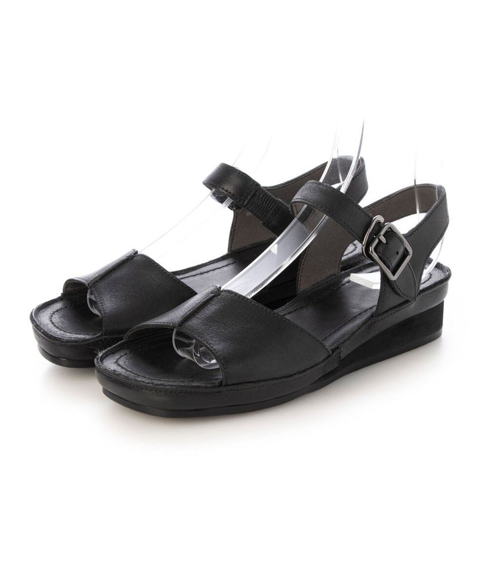 ing <ing>【WEB限定】ウエッジヒールレザーサンダル 