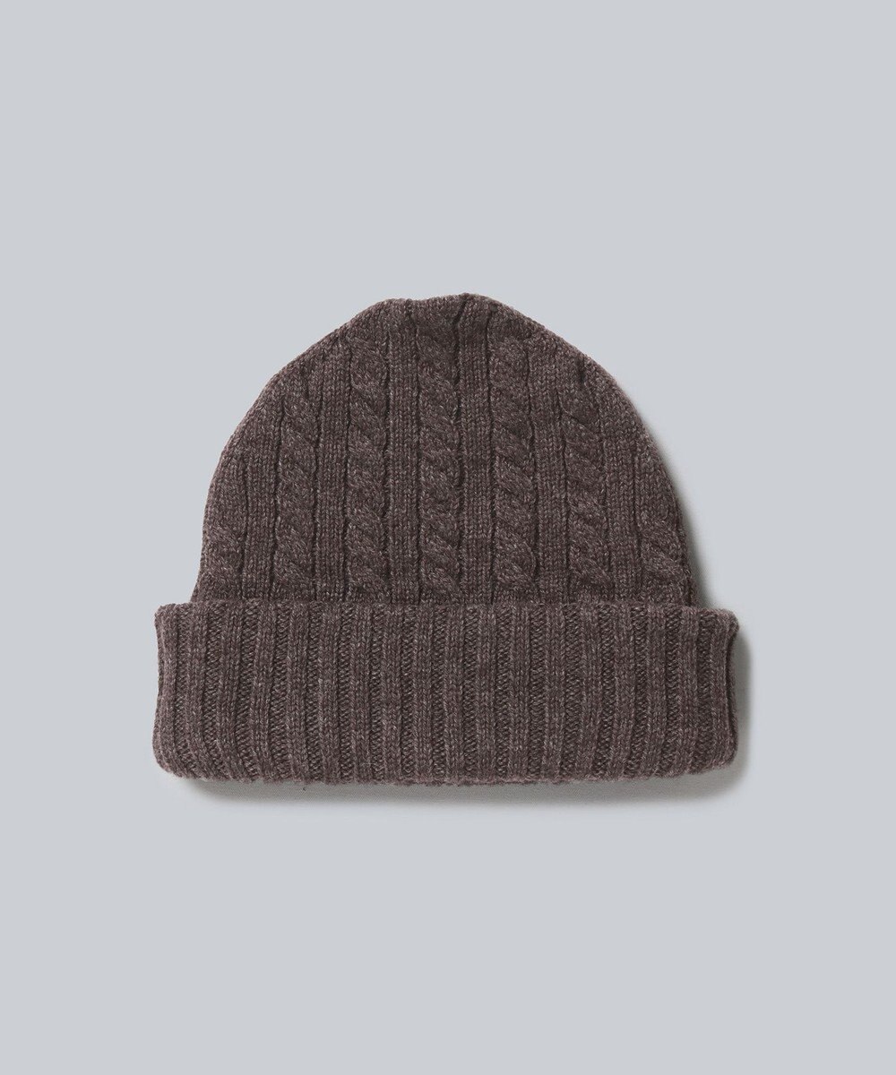 WHITE MAILS 【UNISEX】WOOL PAPER DOUBLE KNIT ケーブルビーニー 