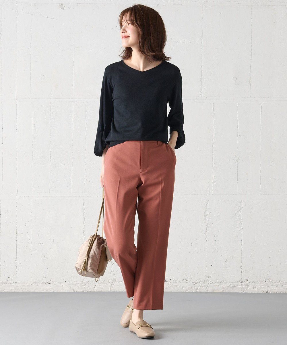 ANY L 【ウエストゴム/リントラク加工/裏起毛/ストレッチ】シークレットウォーム　テーパードパンツ 