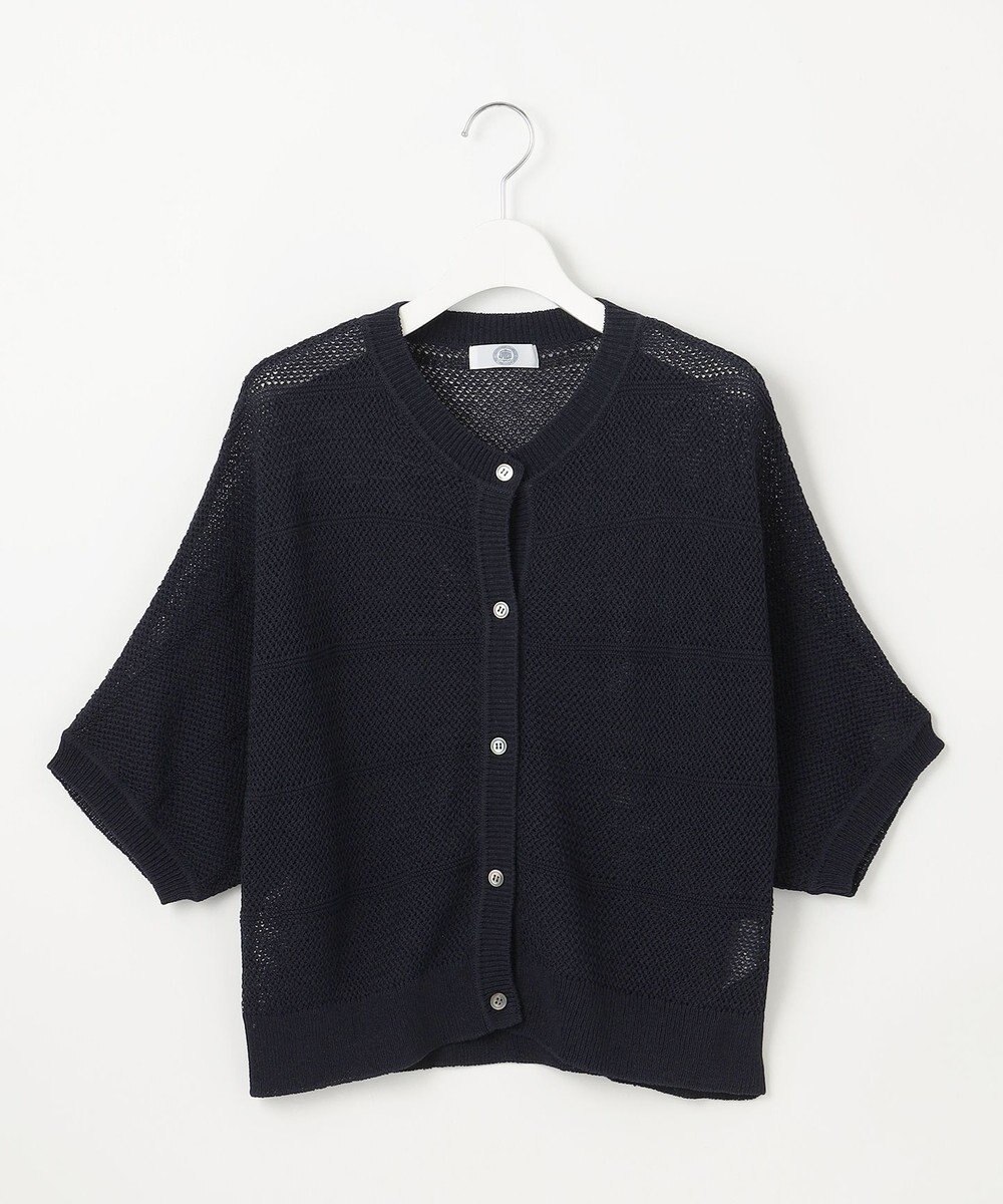 J.PRESS LADIES L 【洗える】PATTERN MESH ドルマンスリーブ カーディガン 