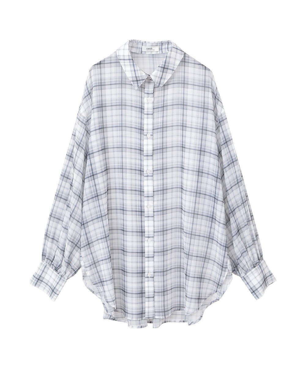 earth music&ecology シアーチェックシャツ 