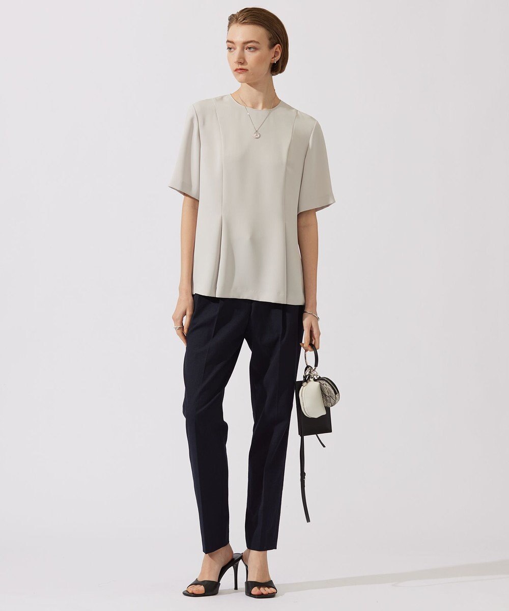 ICB 【UVカット・接触冷感・防シワ・洗える】エステルダブルクロス タックデザインプルオーバー 