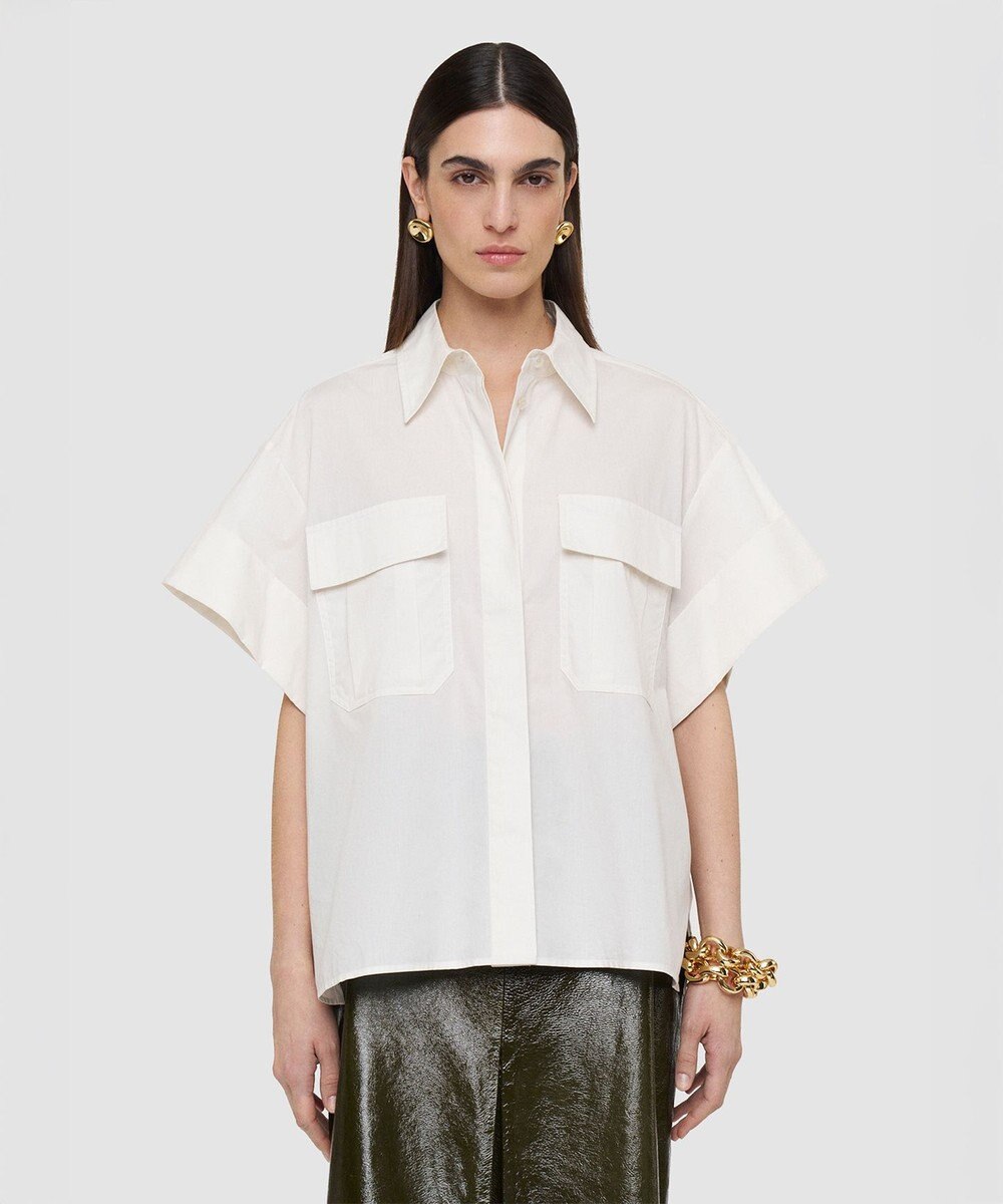 JOSEPH ポプリンコットン　ショートスリーブシャツ 