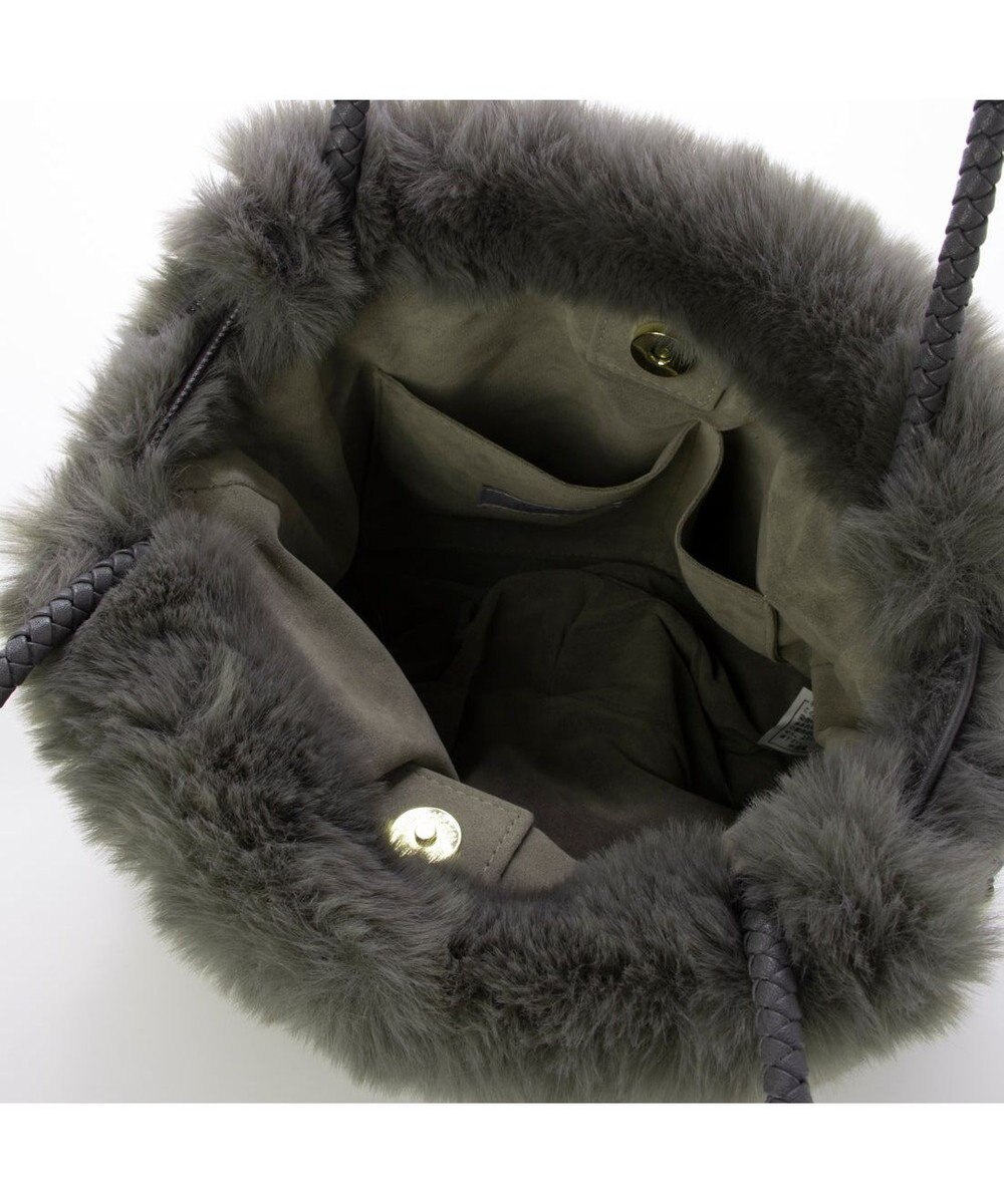 UNBILLION カシュカシュ cachecache / ロングハンドルエコファー巾着トート 