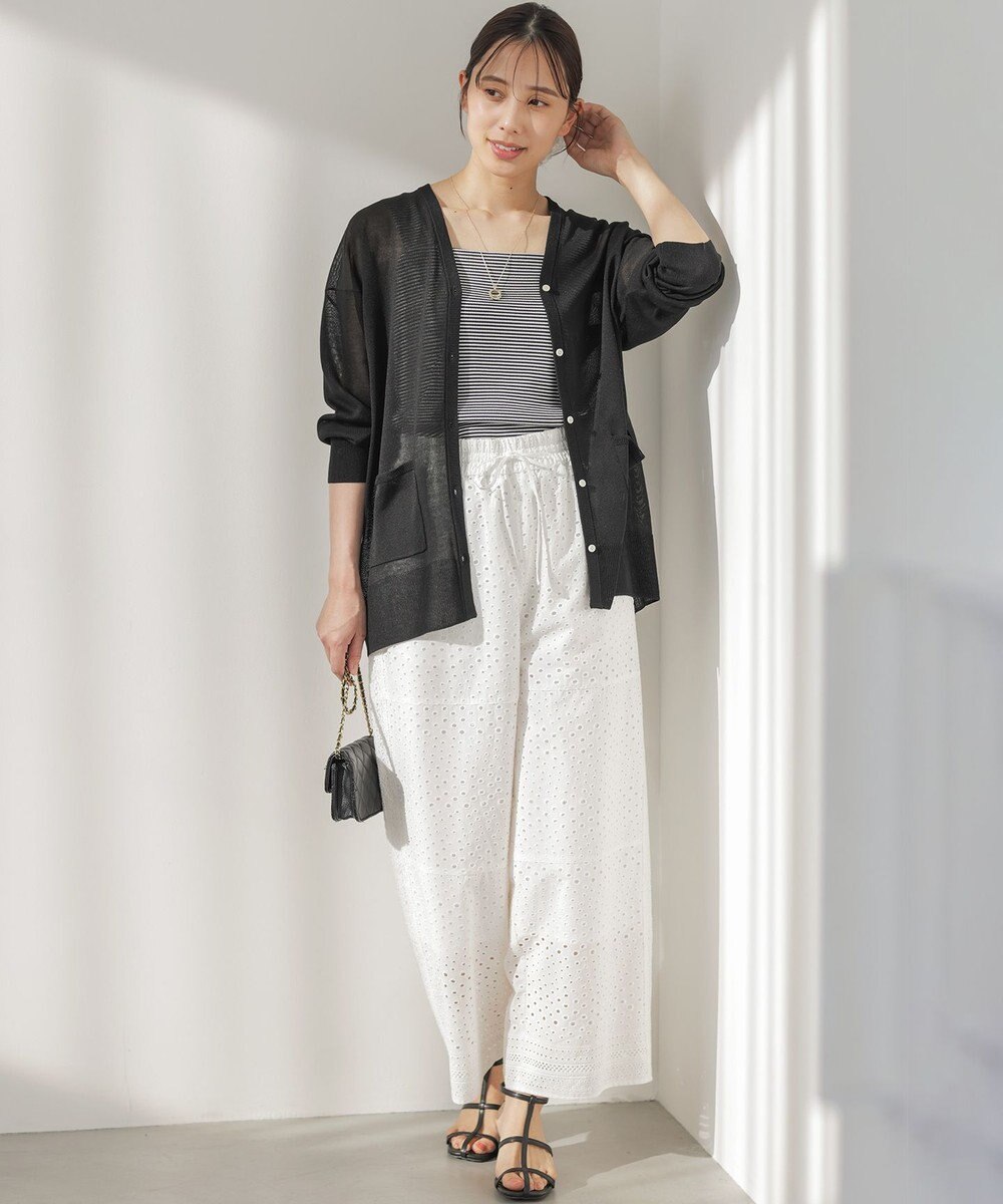 組曲 S 【先行予約】シアーニットVネック カーディガン 