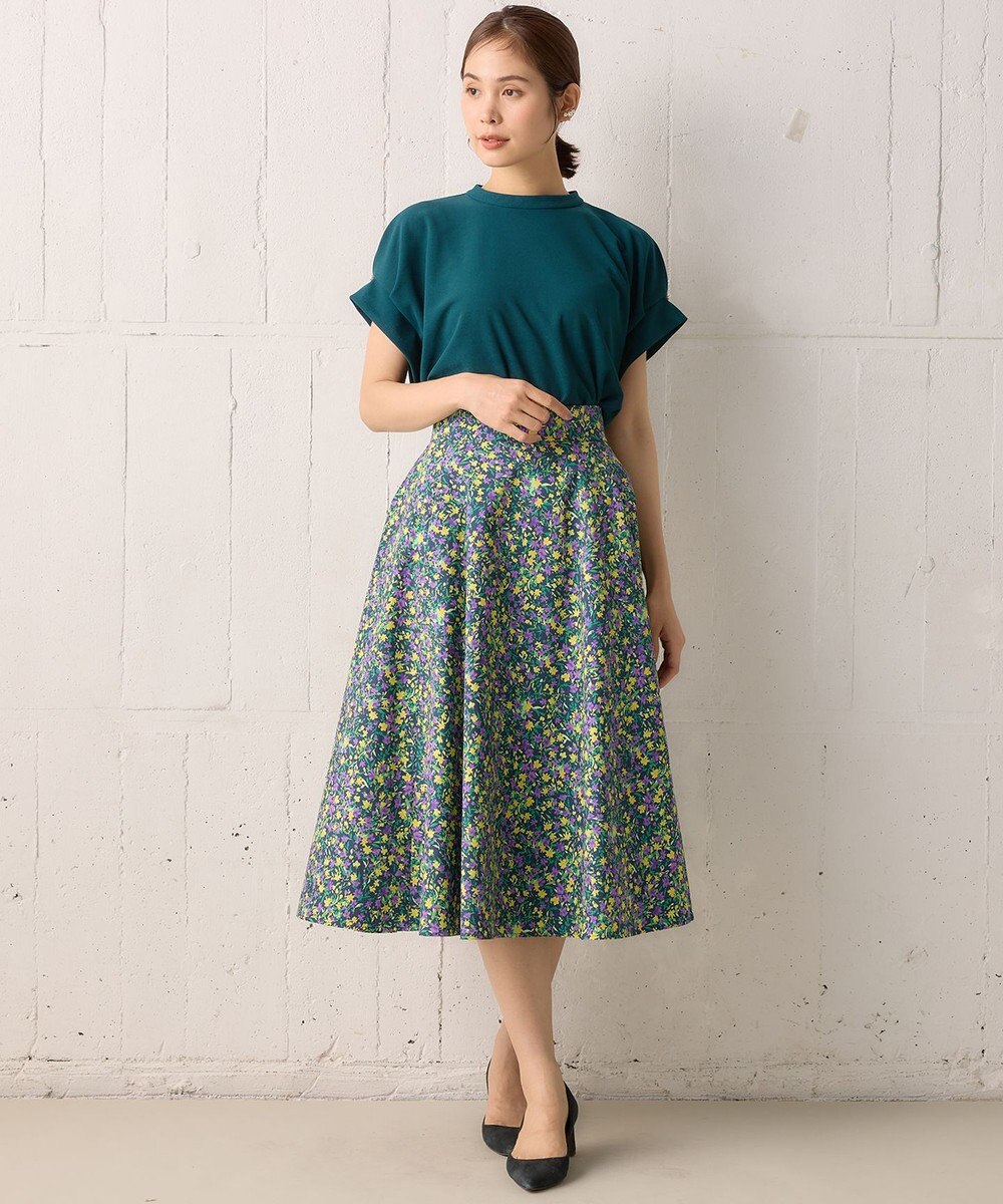 組曲 【23AW】フラワープリント ドラマティック スカート 