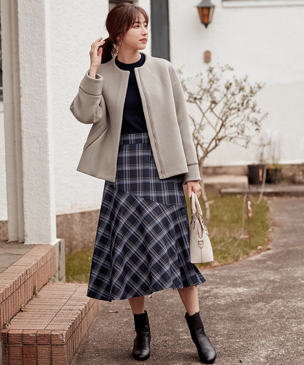 ANY SIS L 【美人百花11月号掲載】アシンメトリーマーメイドフレア スカート 