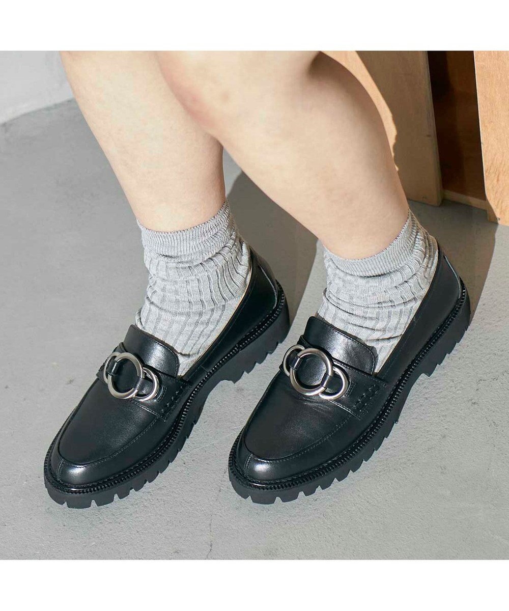 ing <ing>リングビット厚底ローファー 