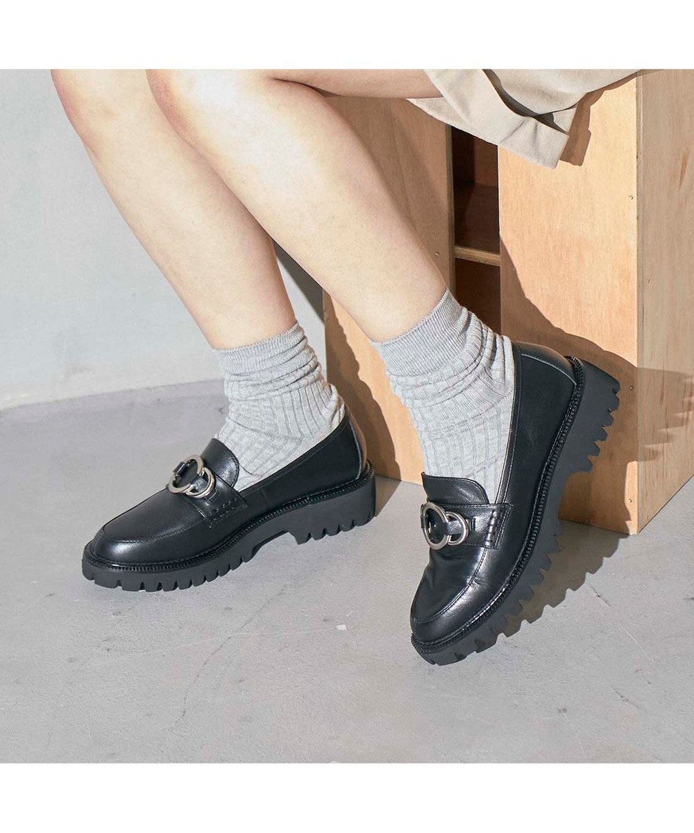 ing <ing>リングビット厚底ローファー 