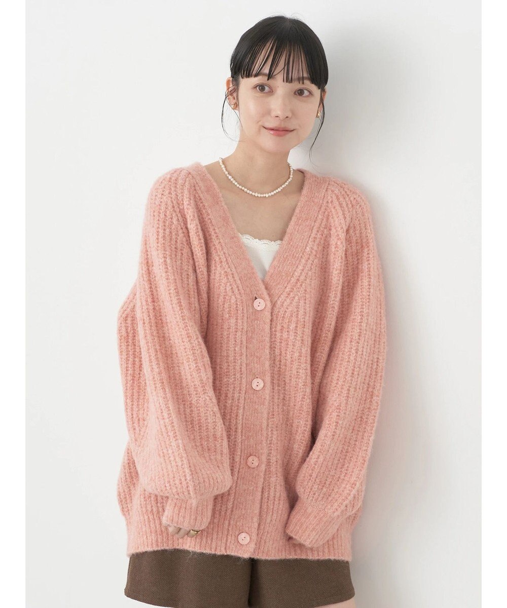 earth music&ecology フワフワＭＩＸヤーンカーディガン 