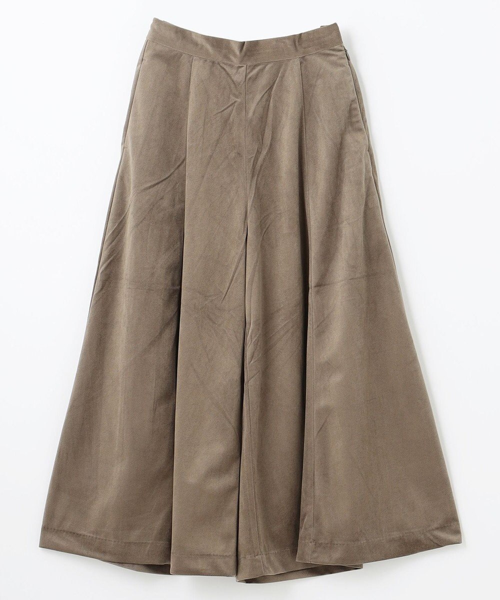 ANY 【洗濯機可】エステルベロア ガウチョパンツ 