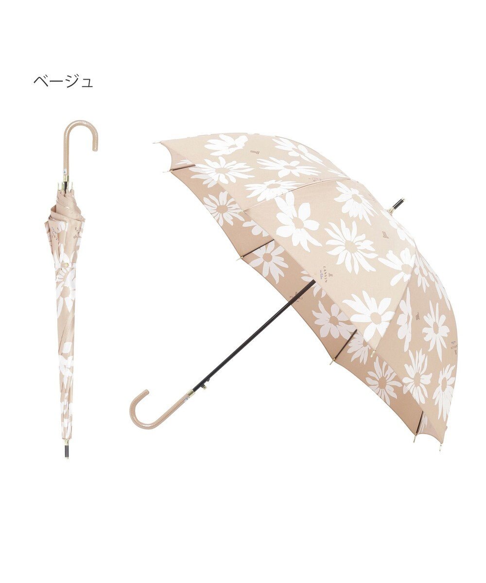 MOONBAT 【耐風】ランバン オン ブルー (LANVIN en Blue) 長傘 サテン ビッグフラワー 