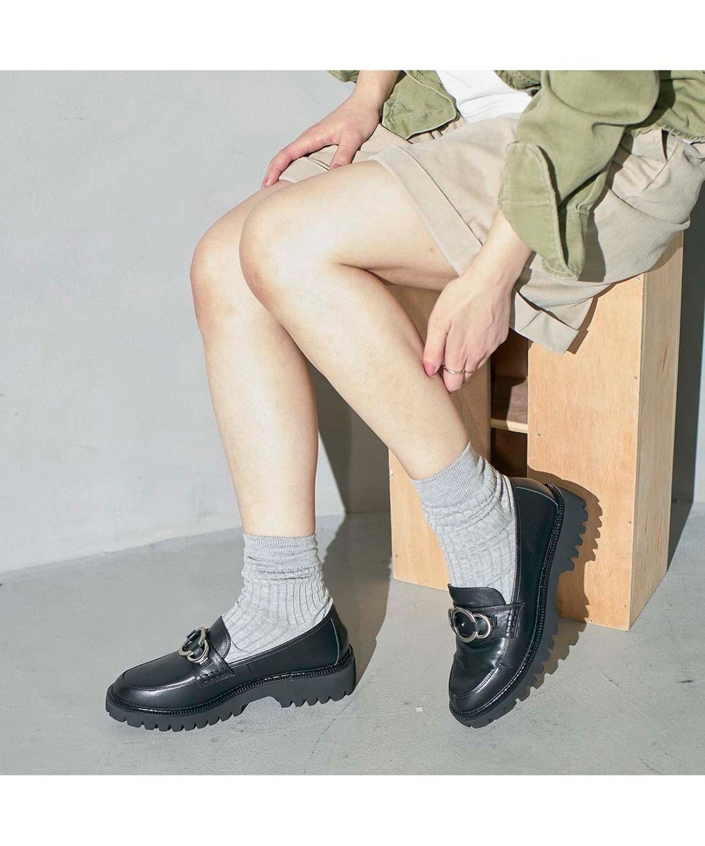 ing <ing>リングビット厚底ローファー 