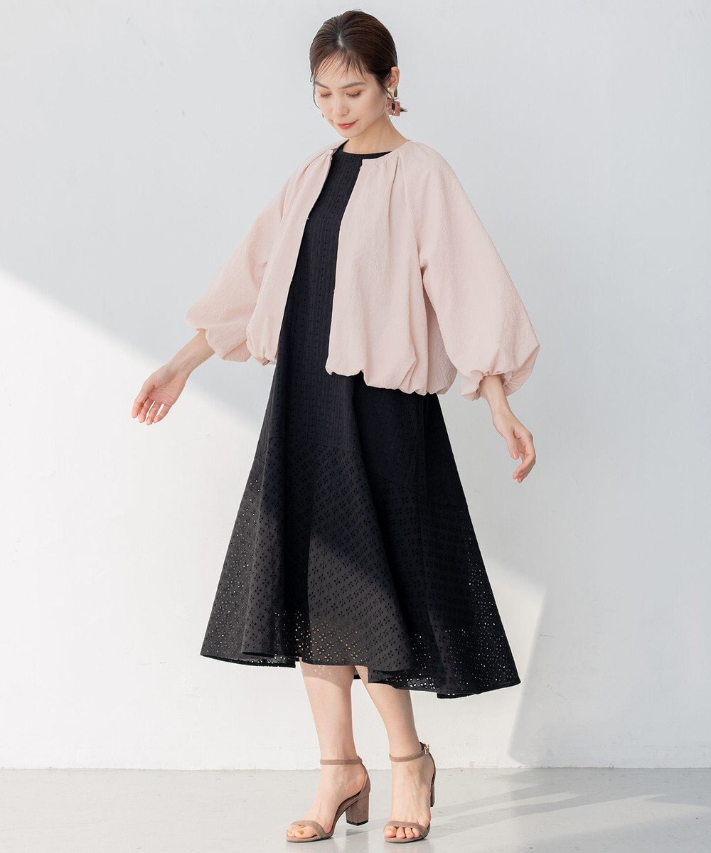 組曲 【洗える】サッカーストレッチ ブルゾン 