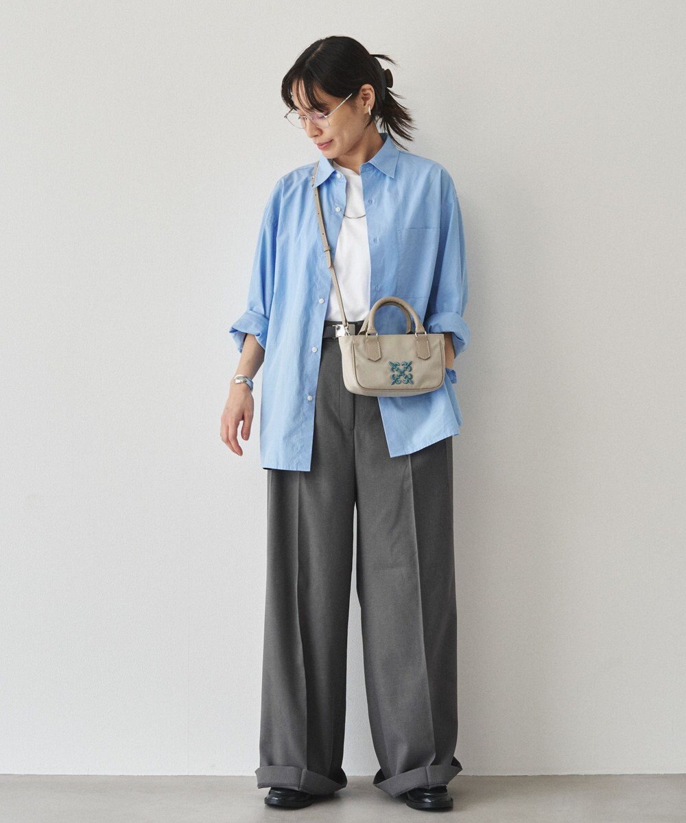 russet 《モノグラム刺繍》コーデュラナイロン2WAYミニショルダーバッグ（CE-1778） 