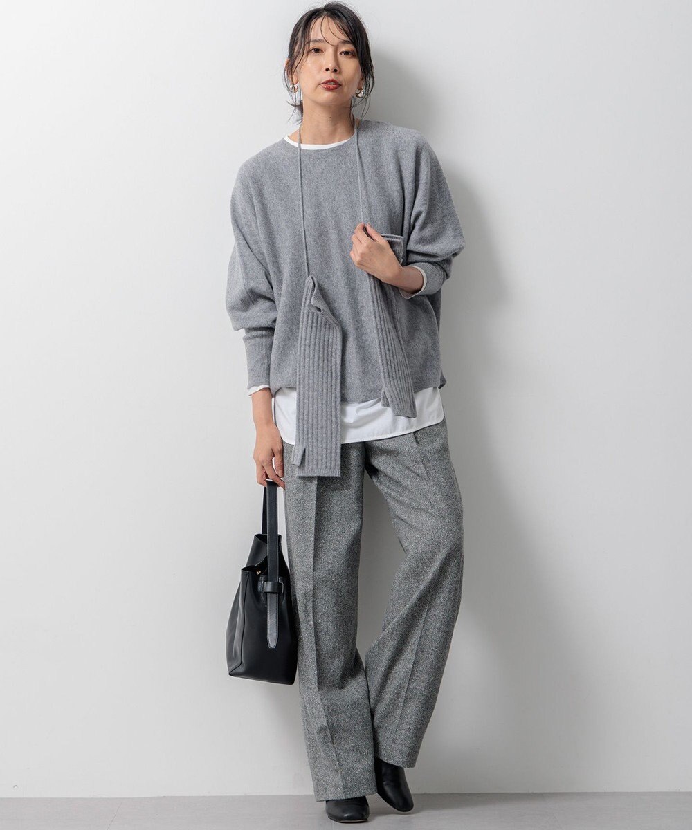 23区 【洗える】ピュアカシミヤ ドルマンスリーブ ニット 