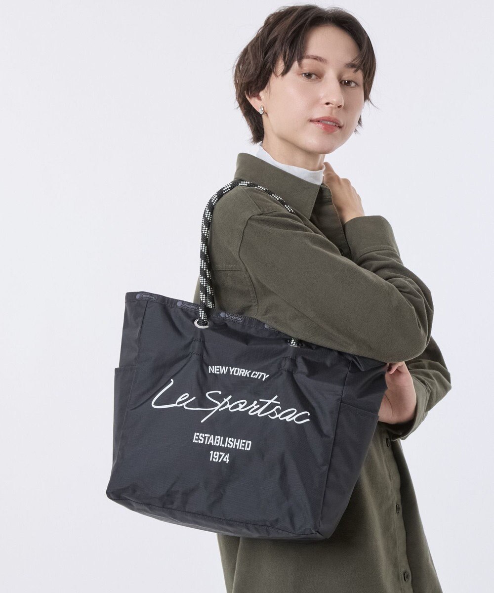 LeSportsac ML 2 WAY TOTE        /2ウェイブラック/グレーカモ 