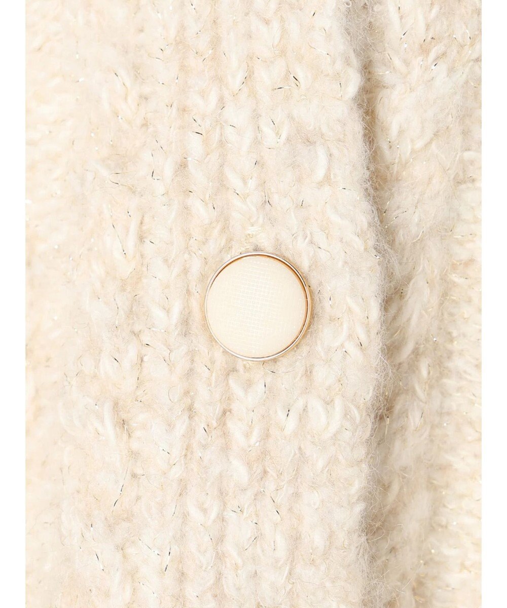 earth music&ecology ラメスラブニットカーディガン 