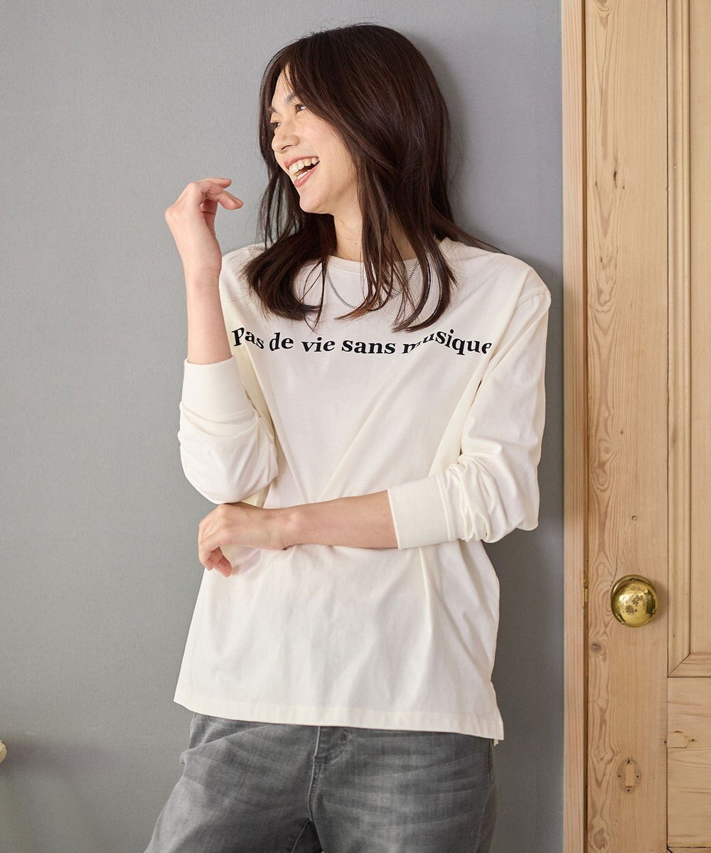 ANY 【洗濯機可】フロッキーロゴロングＴシャツ 