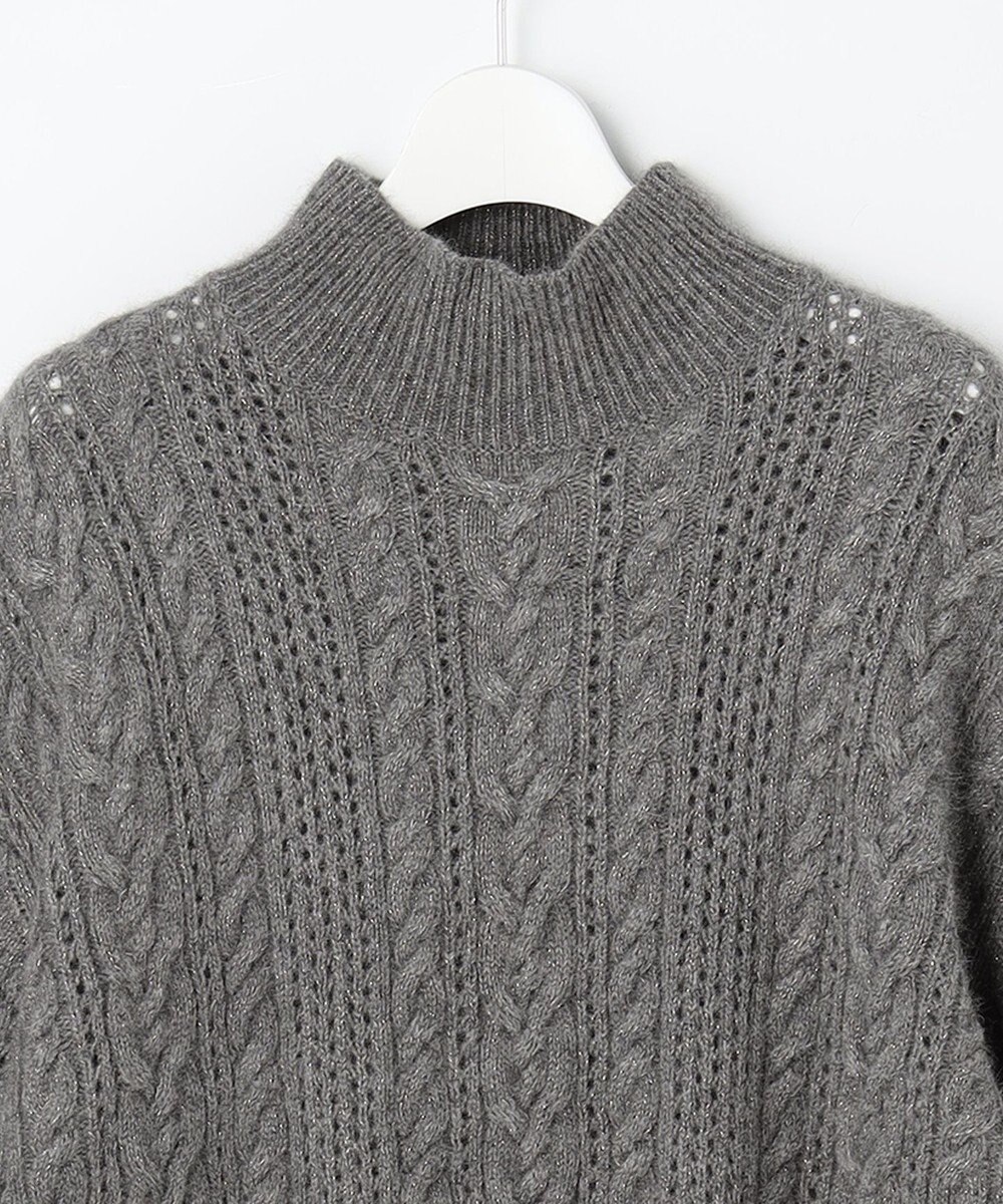 自由区 S 【SHIHOさん着用】ラメフォックスケーブル ニット 