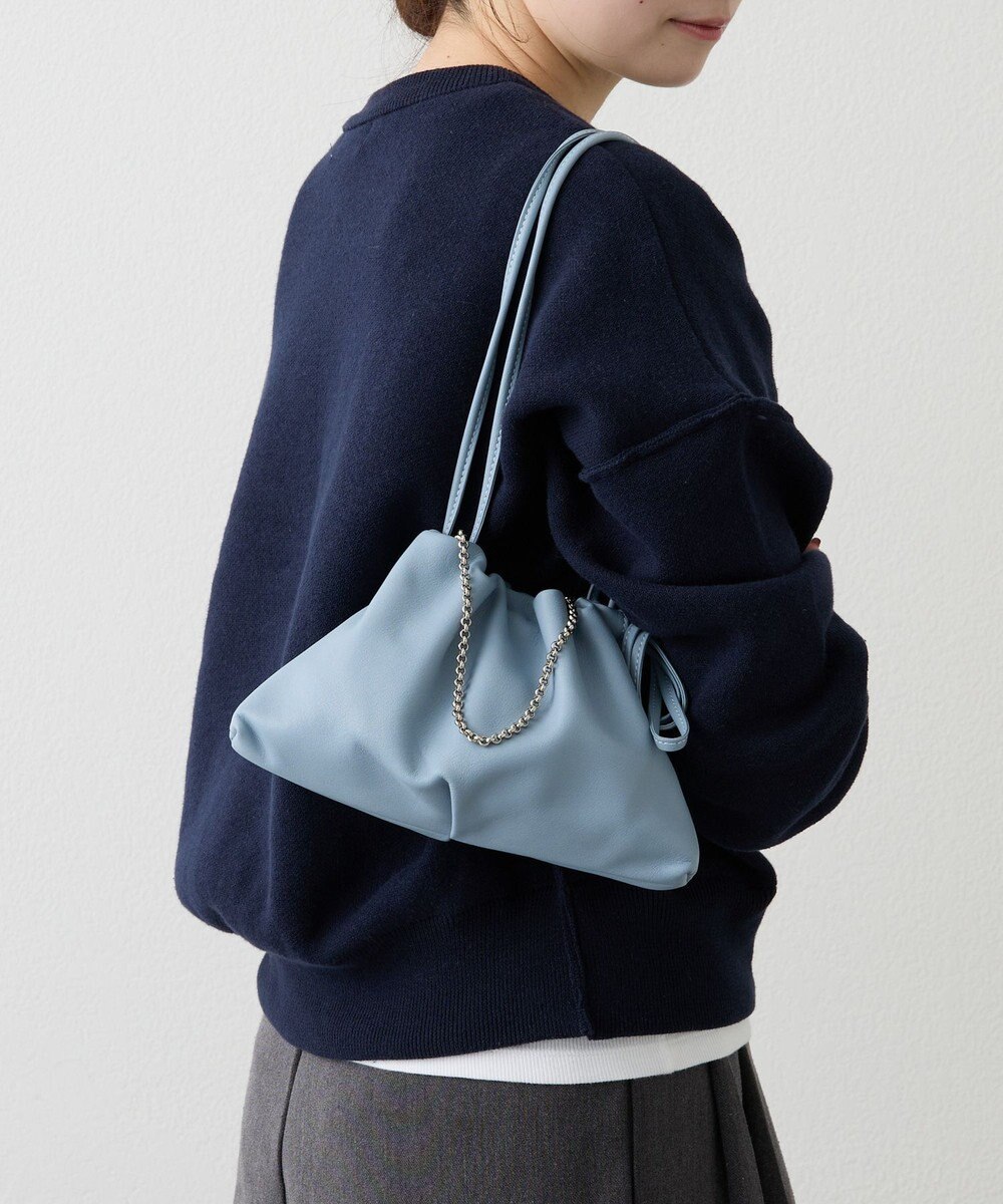 russet レザー巾着ミニショルダーバッグ(CE-1637) 