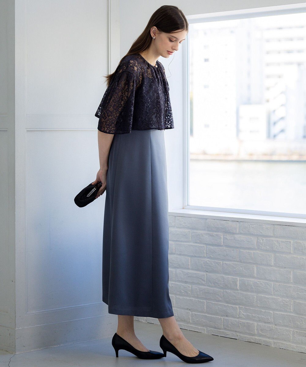 23区 【APPLAUDIR】ブライトフラワーレースコンビ ドレス 