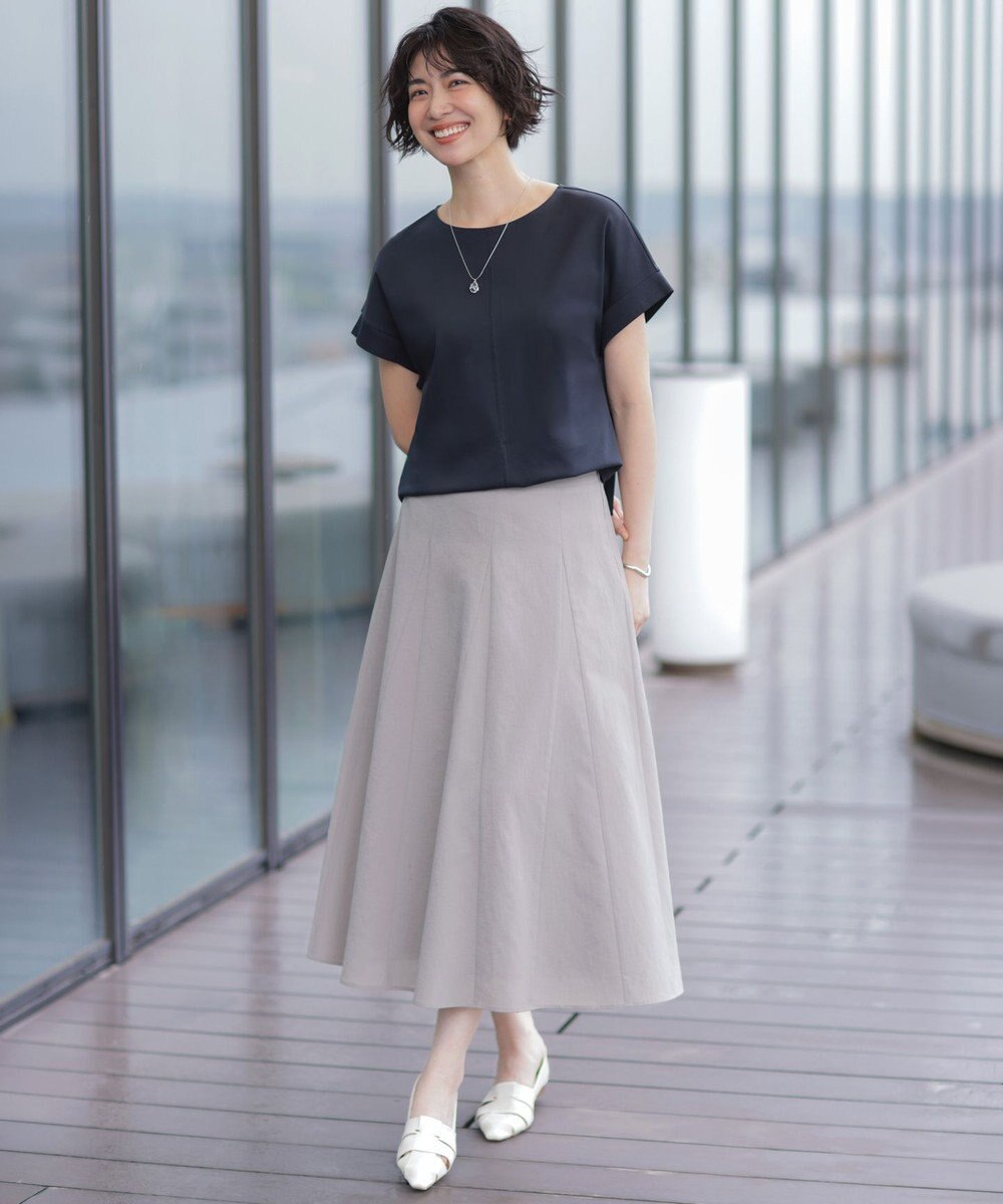 J.PRESS LADIES L 【2WAY】コットンスムース フレンチスリーブ カットソー 