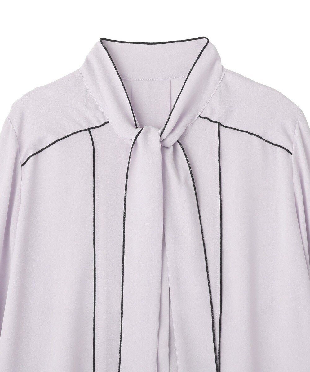 YECCA VECCA 配色ラインボウタイブラウス 