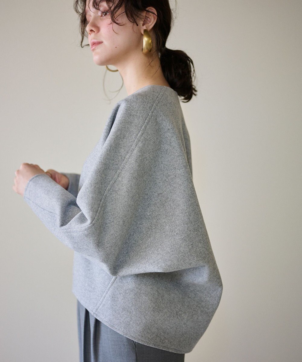 #Newans 【洗濯機可能/セットアップ】コクーンシルエットエアリープルオーバー 