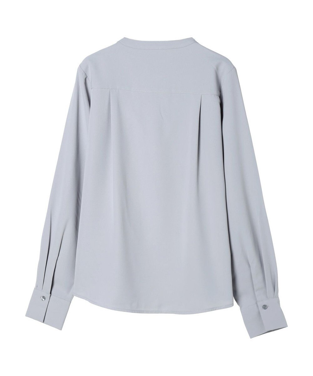 earth music&ecology ノーカラーフロントタックブラウス 
