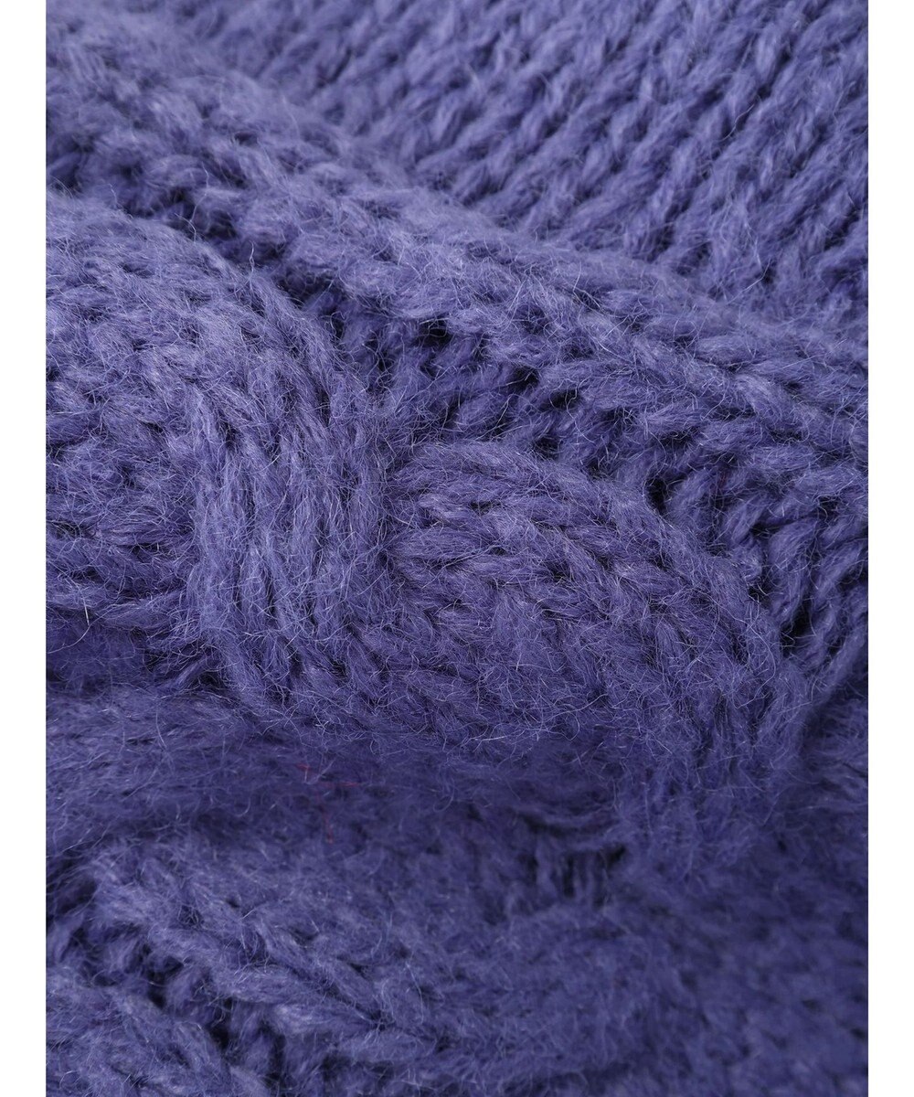 earth music&ecology ローゲージ手編み風ケーブルプルオーバー 