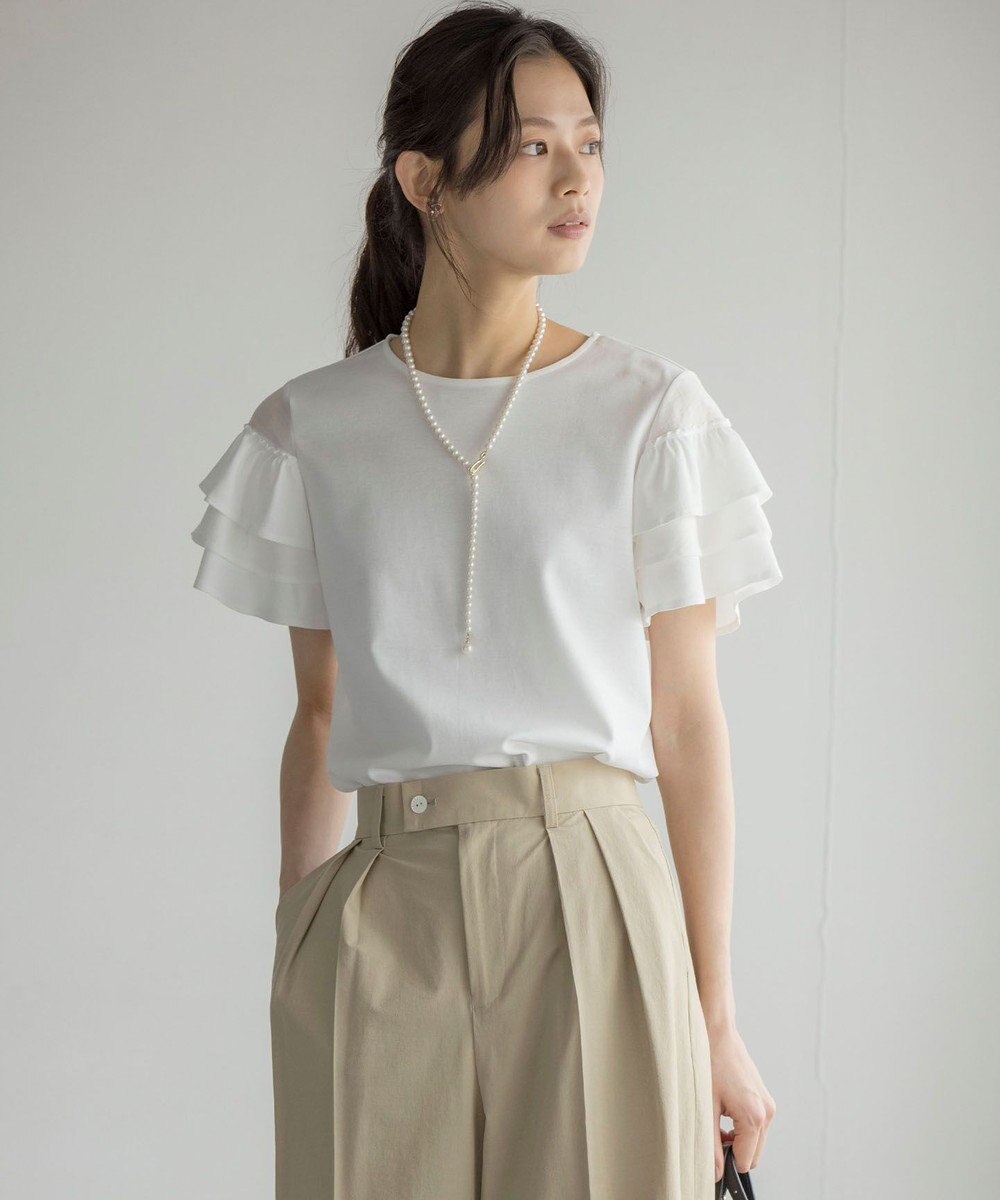 組曲 コットンポンチシア－スリーブ ブラウス 