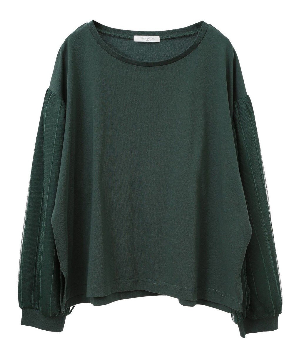 Green Parks 袖チュールドッキングプルオーバー 