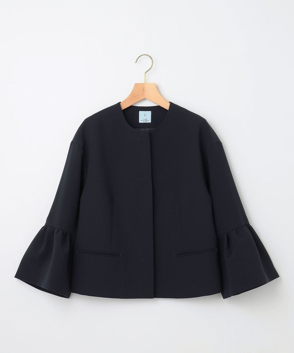 組曲 S 【KUMIKYOKU NAVY】コンフォータブルドレープ フレアスリーブジャケット 