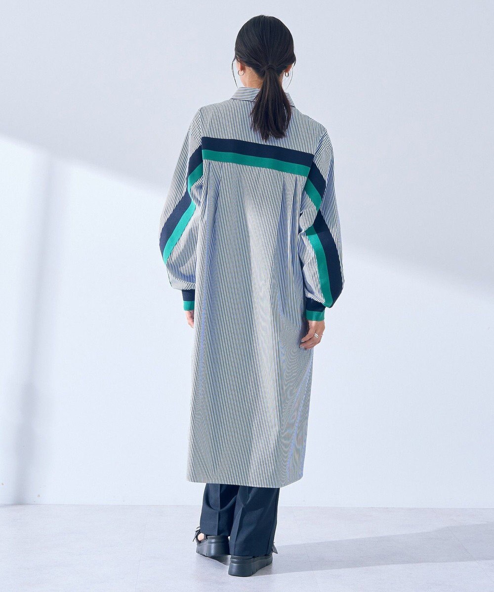 YECCA VECCA リブMIXシャツワンピース 