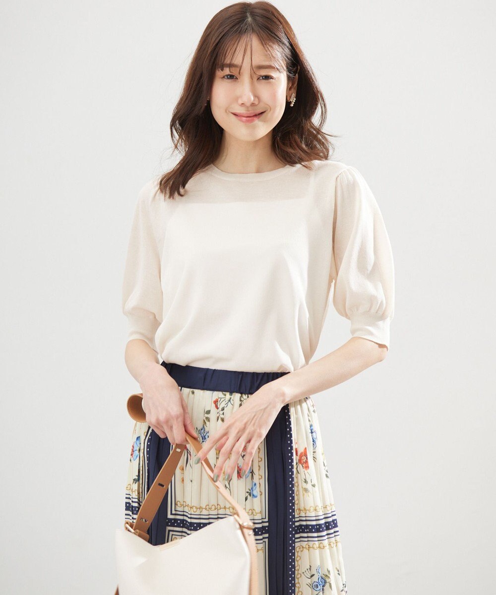 組曲 S シアーパフ袖 ニット 