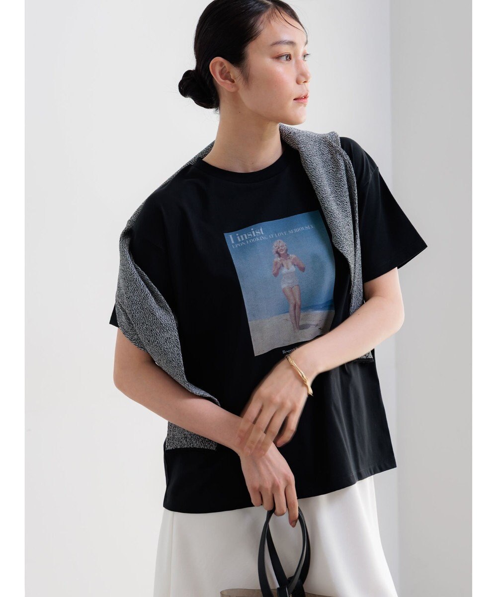 Te chichi マリリンモンロービーチフォトTシャツ 