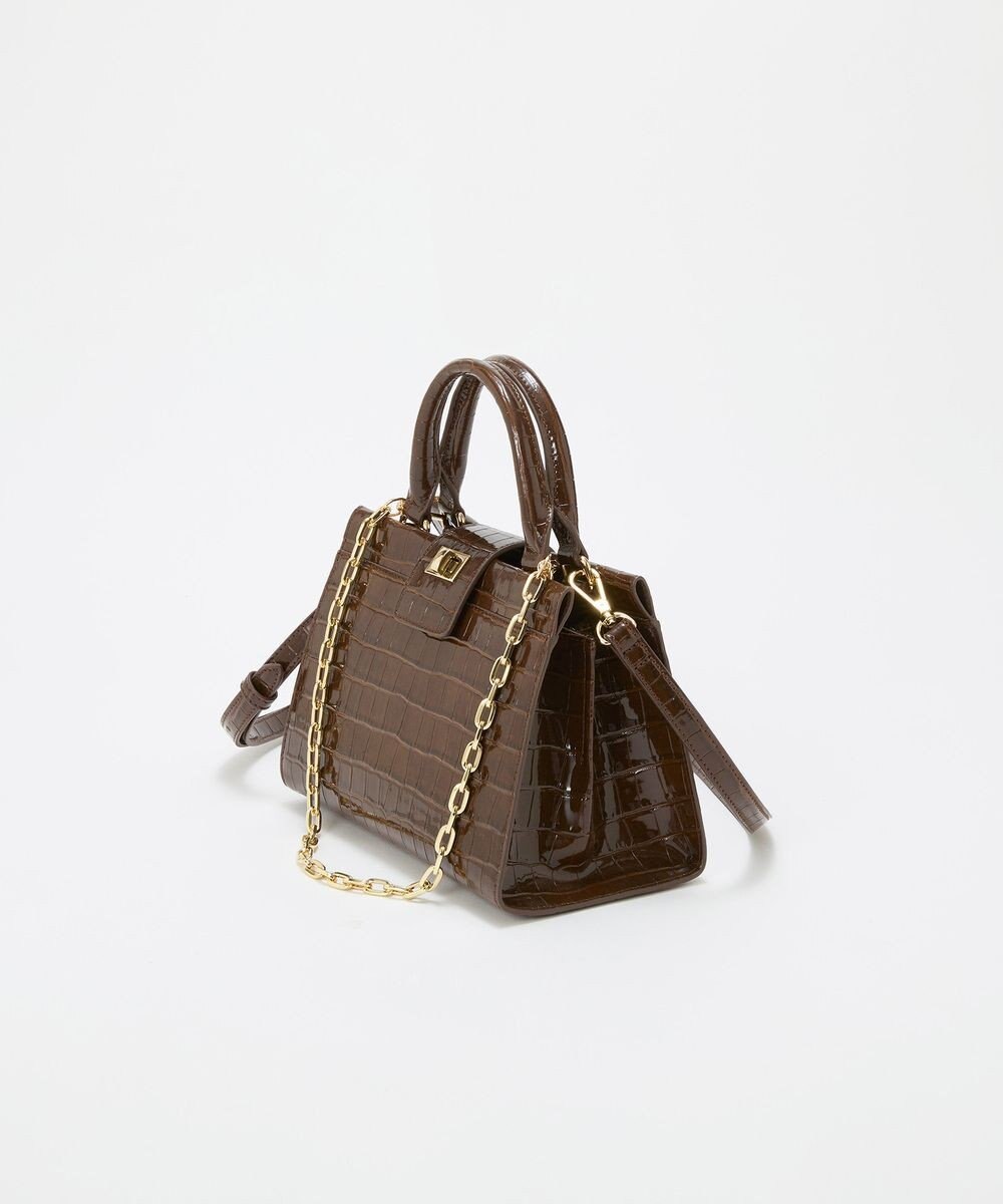 TOPKAPI 【TREASURE TOPKAPI】クロコ エナメル 2way ハンドバッグ 