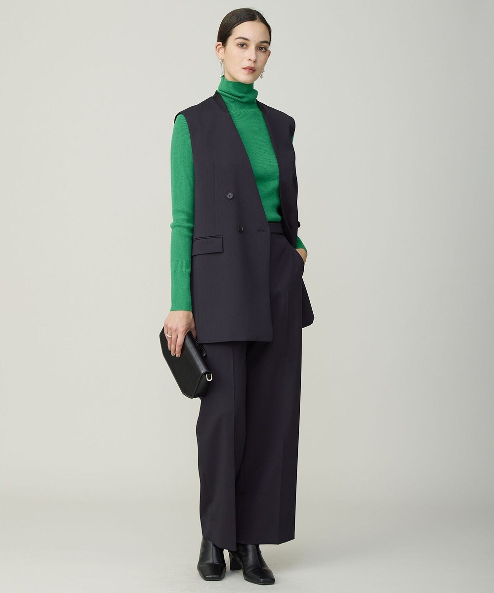 ICB L 【新色追加】エクストラファインメリノリブ タートルネックプルオーバー 