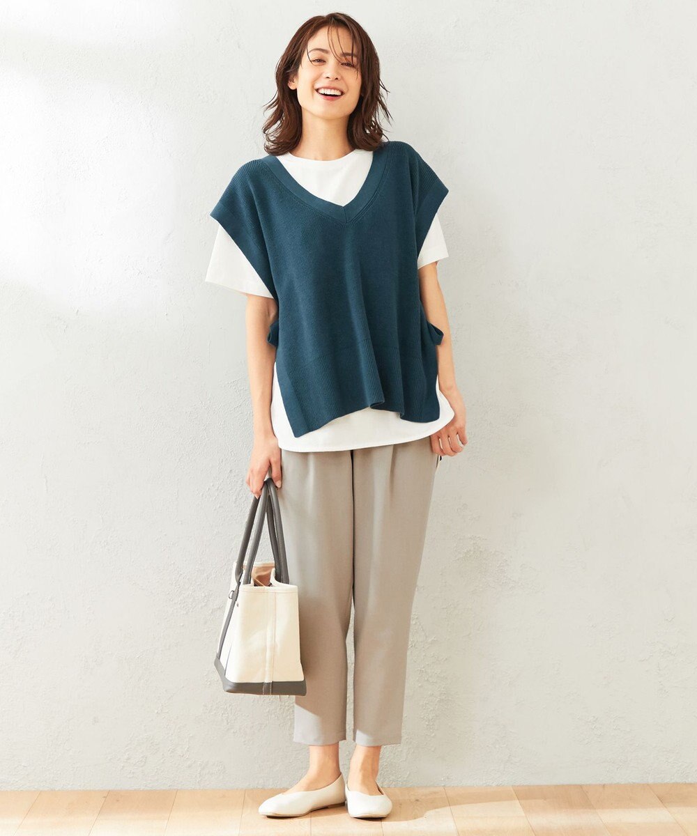 ANY 【接触冷感・UVケア】イージーケア美脚 パンツ 