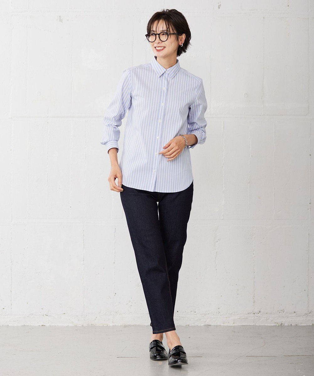 J.PRESS LADIES 【洗える】BASIC STRETCH DENIM ストレート パンツ 